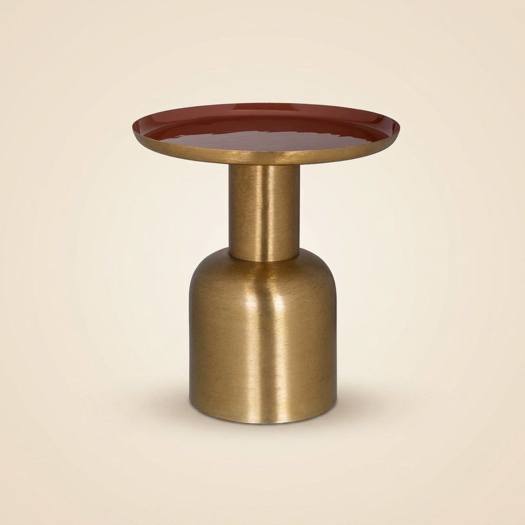End table Inaya brushed gold 41Ø