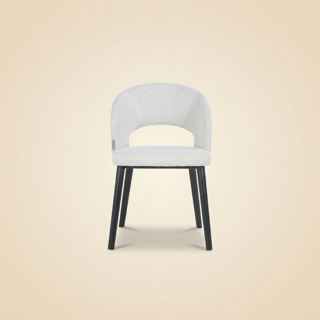 Eetkamerstoel Savoy White Bouclé
