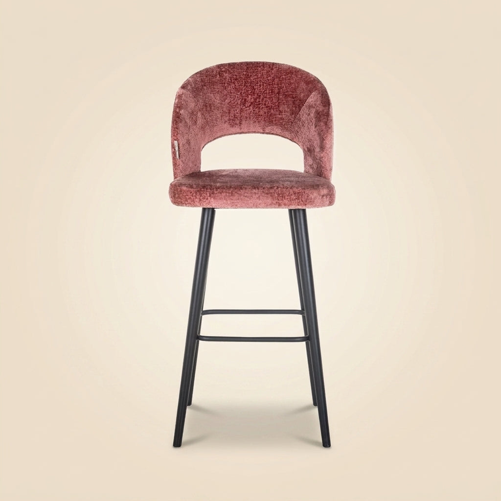 Bar stool Savoy rose chenille