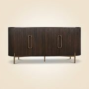Richmond Interiors Dressoir Luxor Eikenhout Geborsteld Goud 4-deurs — woonkamer