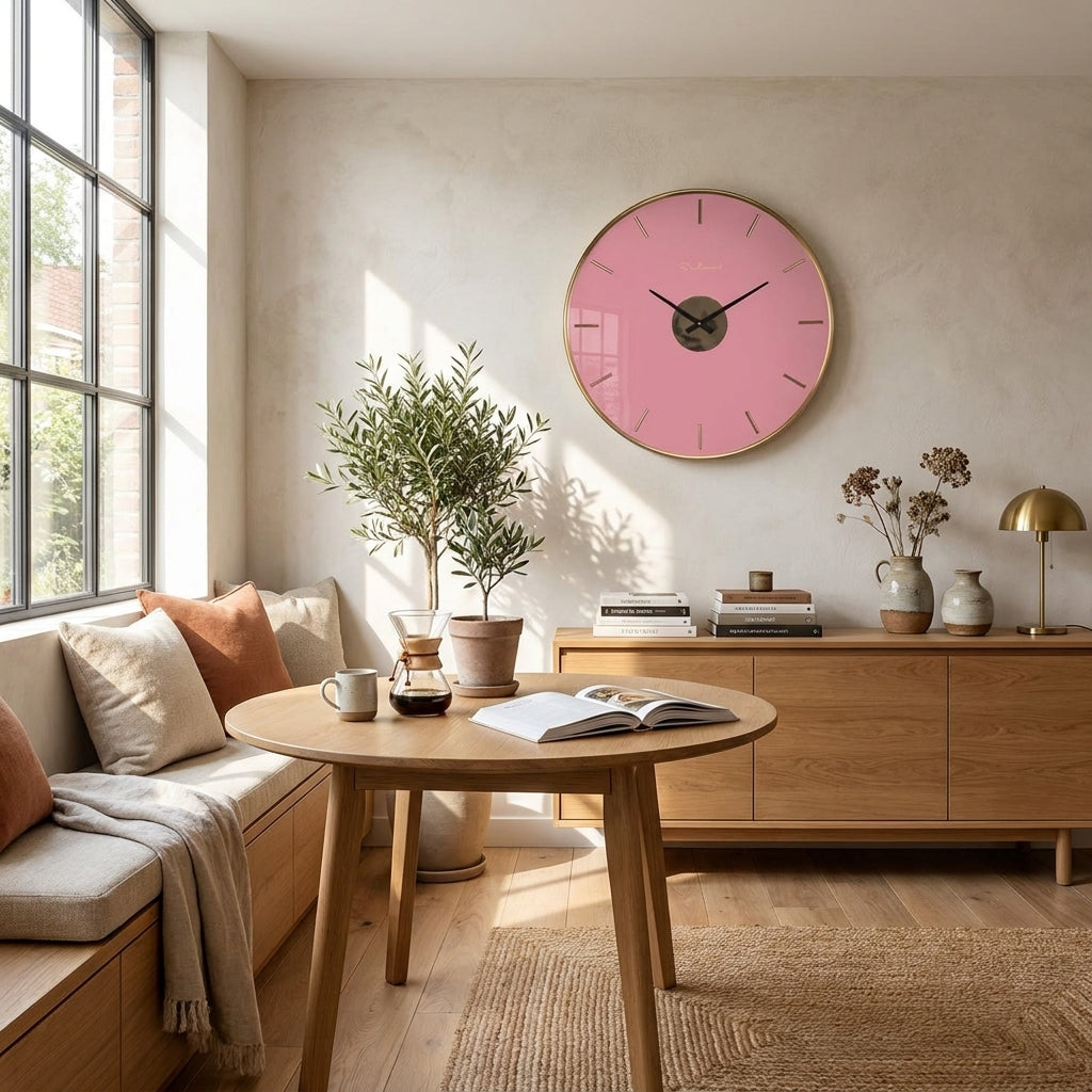 Clock Quincy pink