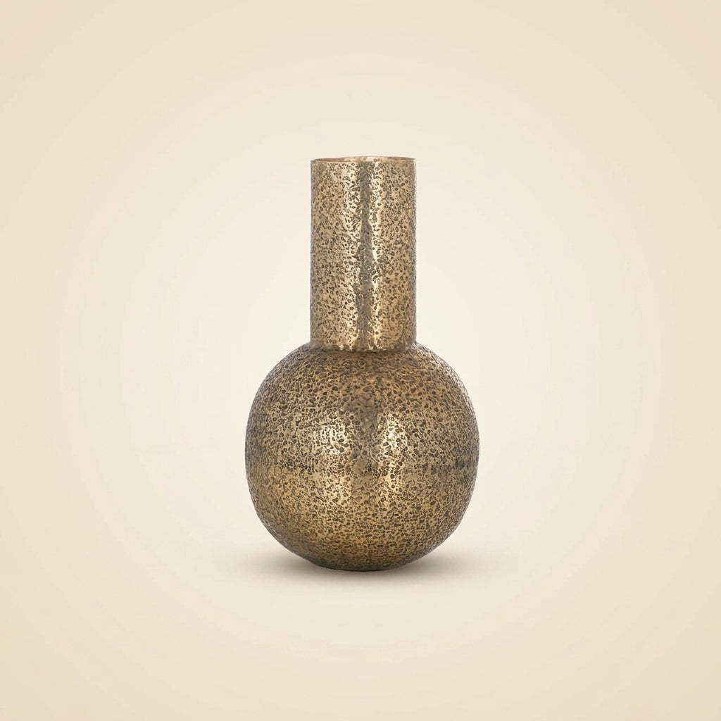Vase Darcey brushed gold small