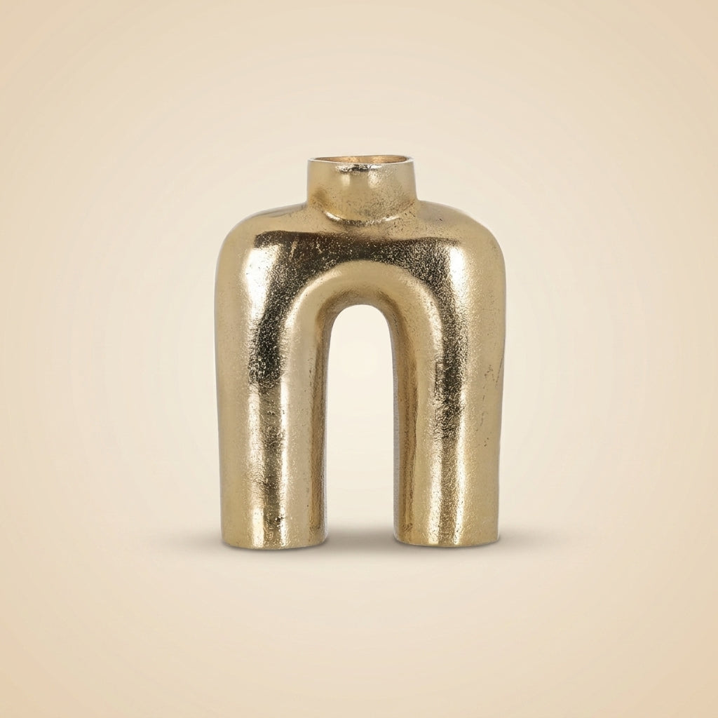Vase Marley brushed gold large