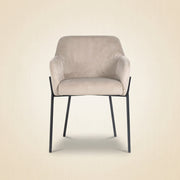 Eetkamerstoel Fay Khaki Velvet Fire Retardant