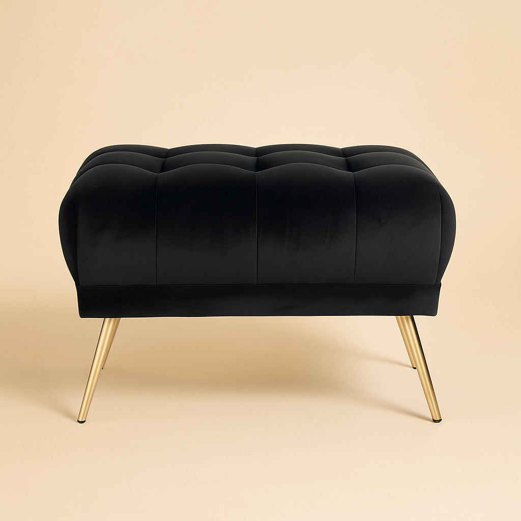 Poef & Voetenbank Huxley Anthracite Velvet
