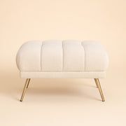 Pouffe & Footstool Huxley white bouclé