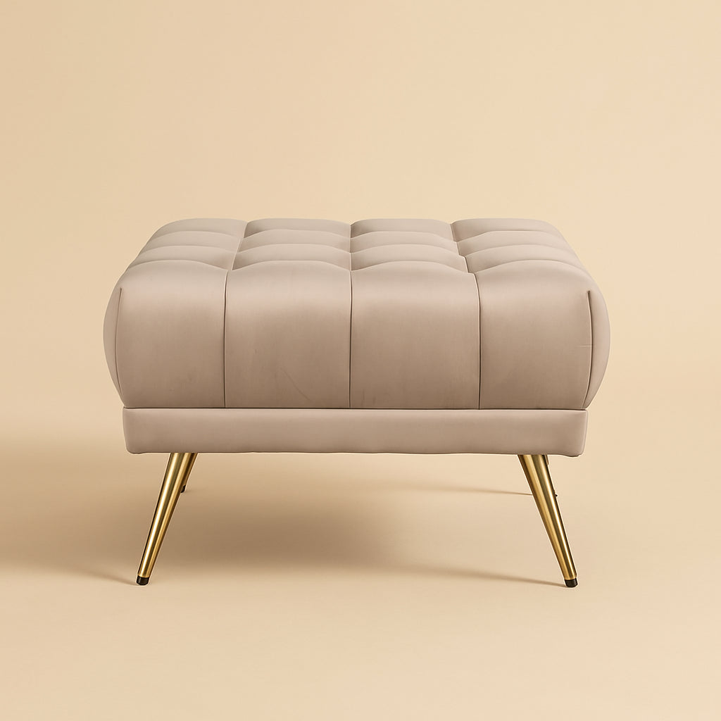 Poef & Voetenbank Huxley khaki velvet