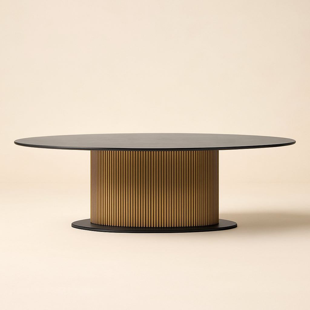 Eettafel Ironville Gold Oval 235