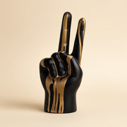 Decoratief Object Peace Black/gold