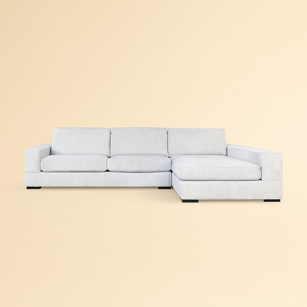 Bank Pasha Pearl Island 3-seater + Lounge Right fully Upholstered