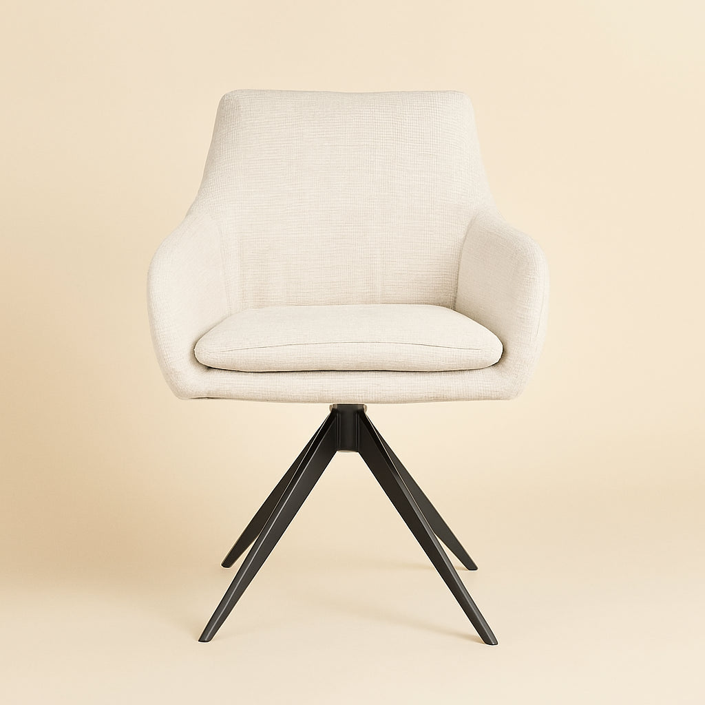 Eetkamerstoel Lisonne Cream Fusion Swivel