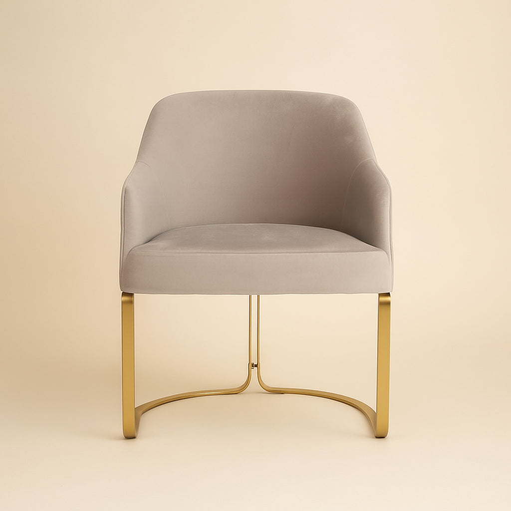 Eetkamerstoel Hadley Khaki Velvet Fire Retardant