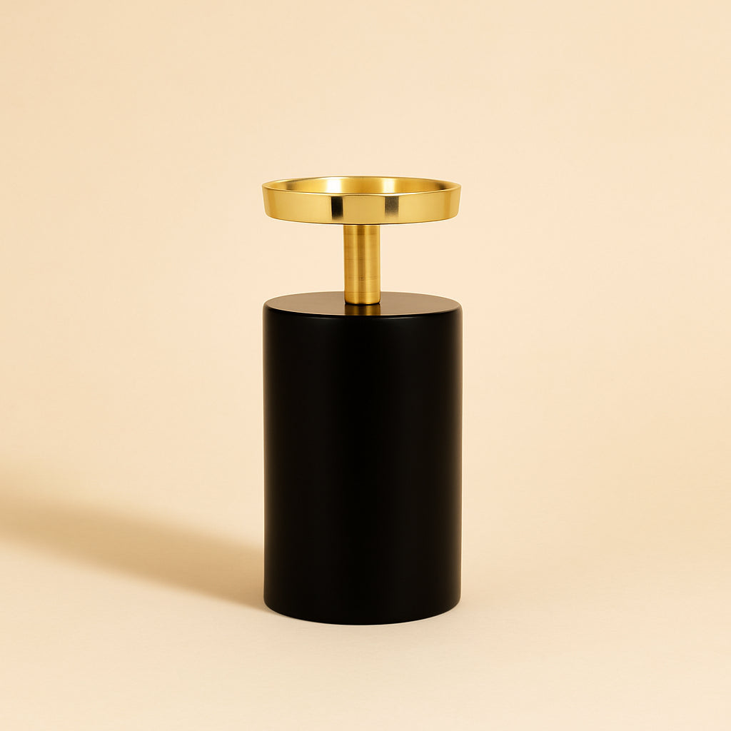 Kandelaar Caya Black/gold Small