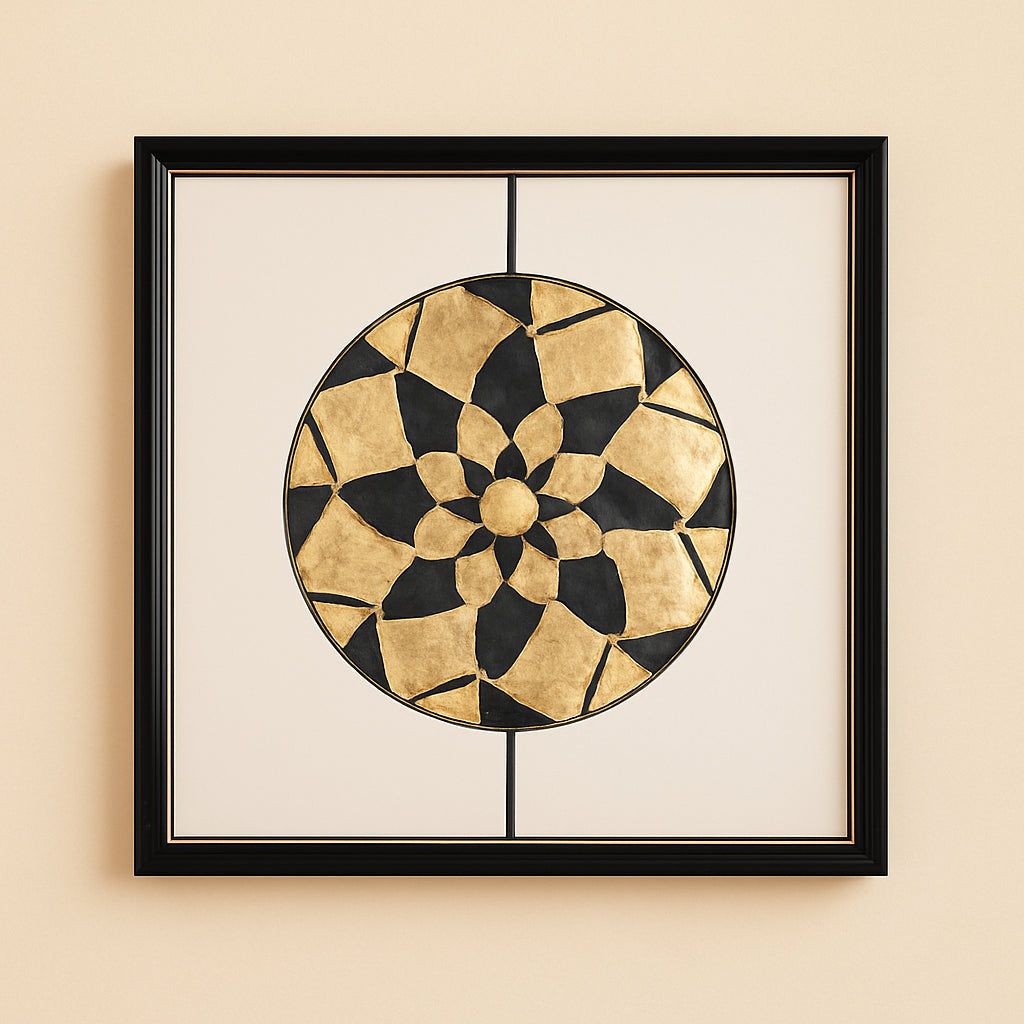Wall Art Sun Black/gold