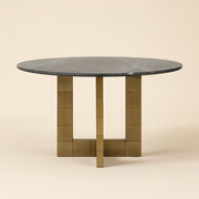 Eettafel Collada Black/gold 130ø