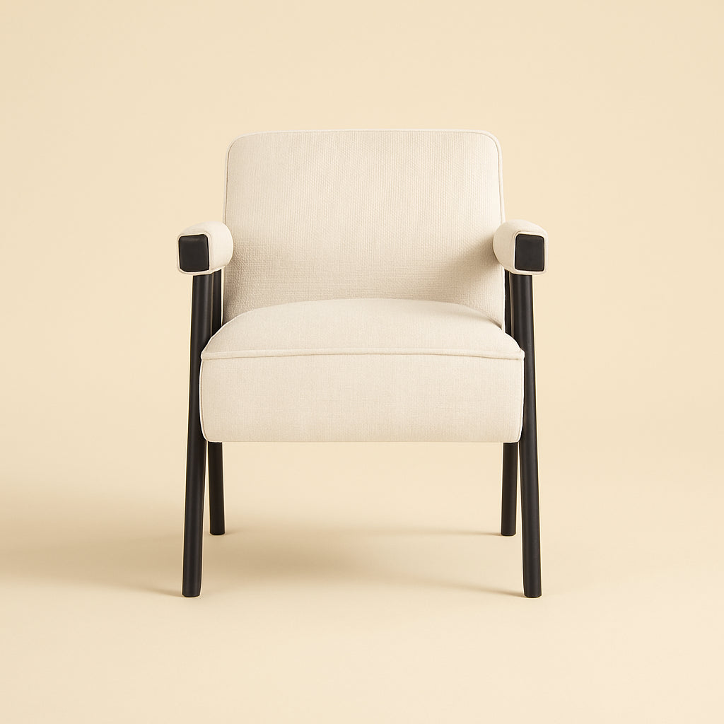 Lounge Stoel Cooper White Chenille