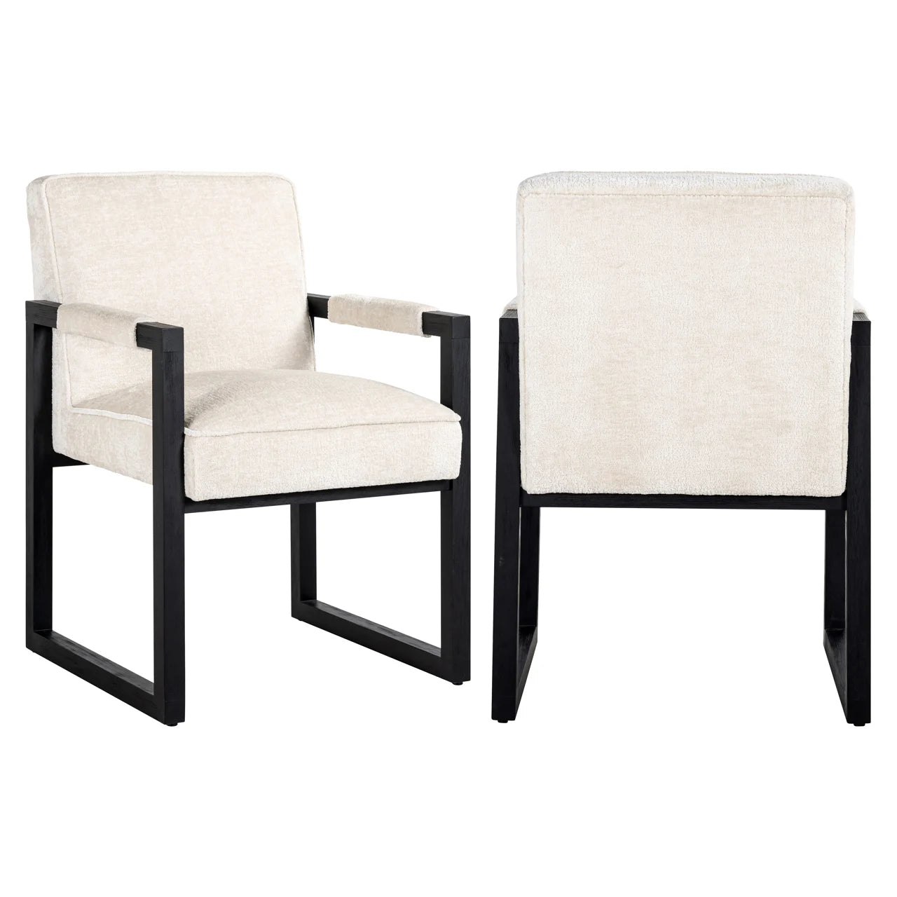 Eetkamerstoel Beck White Chenille