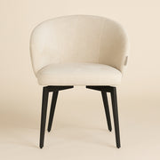 Eetkamerstoel Amphara Fr White Chenille Fire Retardant