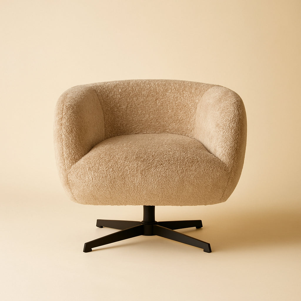 Lounge Stoel Estelle Sheep Natural Swivel