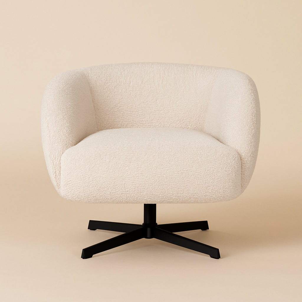 Lounge Stoel Estelle Lovely Cream Swivel