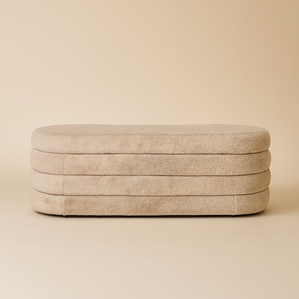Poef & Voetenbank Camille Sheep Natural