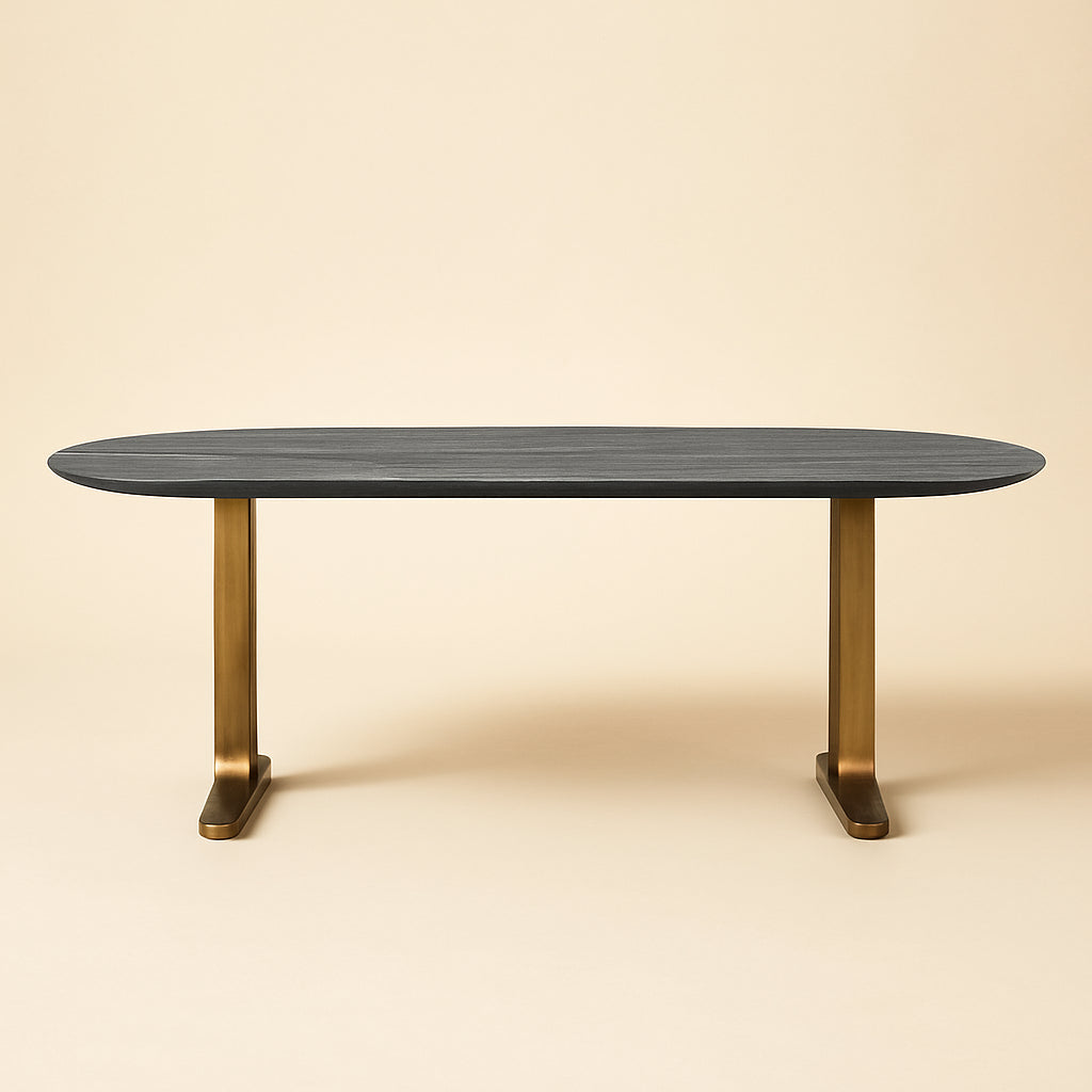 Eettafel Revelin Black/gold 200