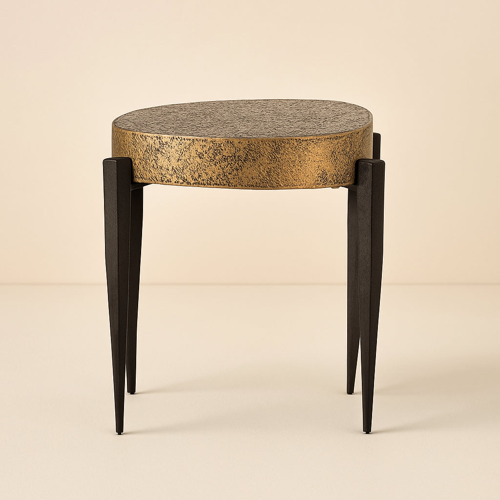 End table Declan black/gold