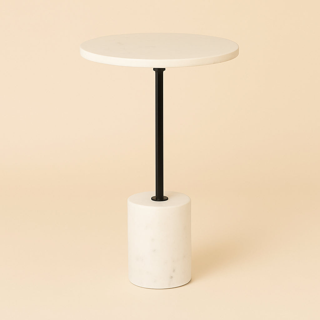 Bijzettafel Misty Black/white 30ø