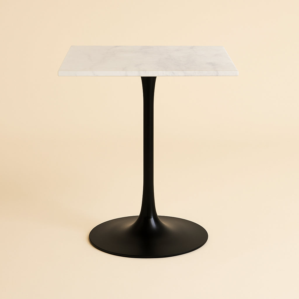 Bistrotafel Carlten Black/white 65x65