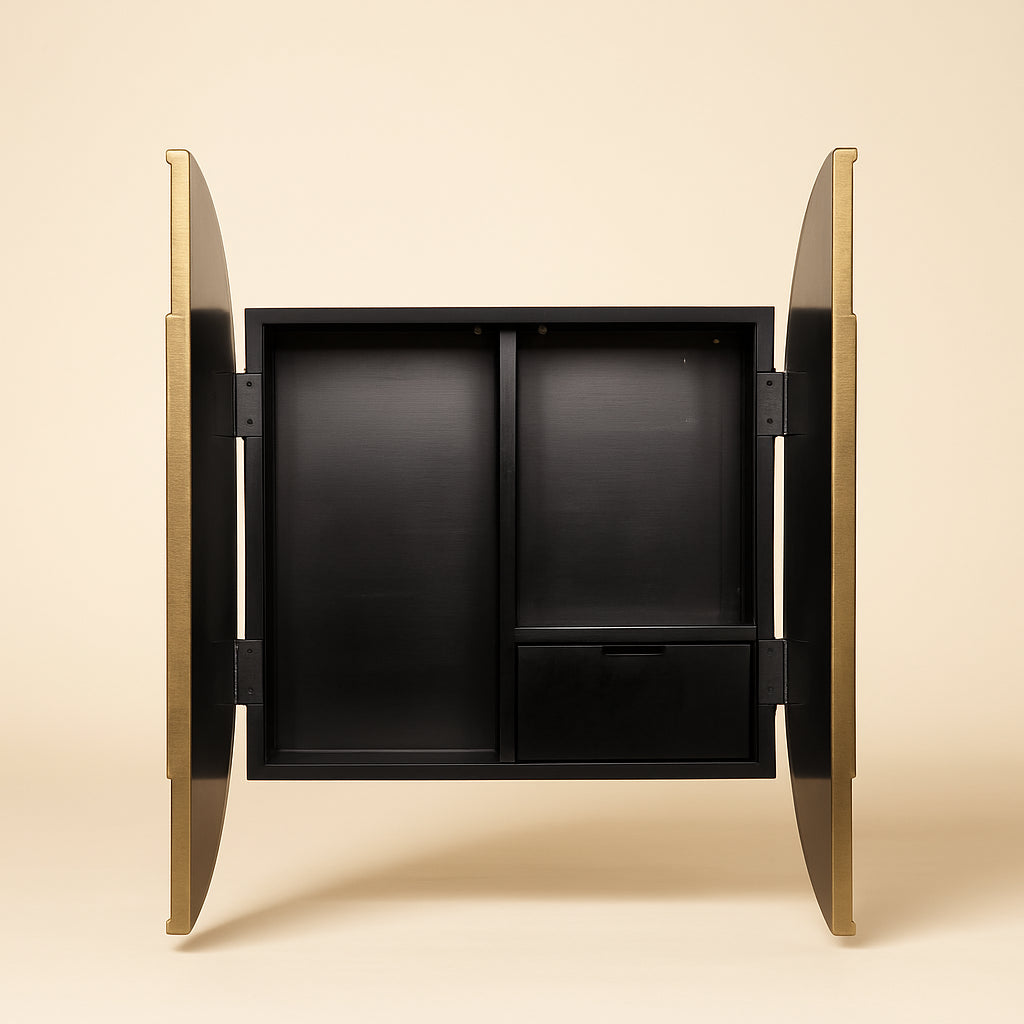 Opbergkast Bowie black/gold