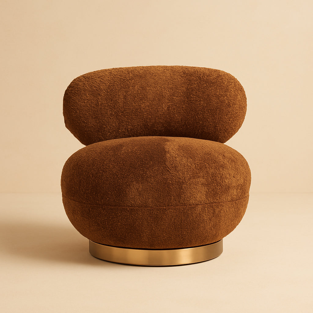 Lounge Stoel Jace Lovely Cinnamon Swivel