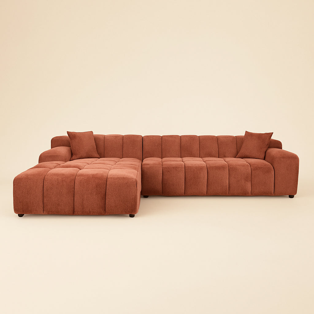 Sofa Cube blush fusion 3-seater + lounge left