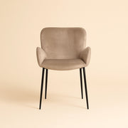 Eetkamerstoel Amber Khaki Velvet Fire Retardant