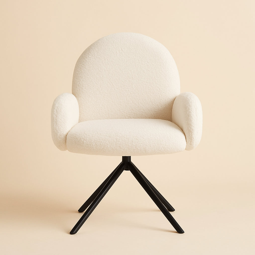 Dining chair Jolie sheep white swivel