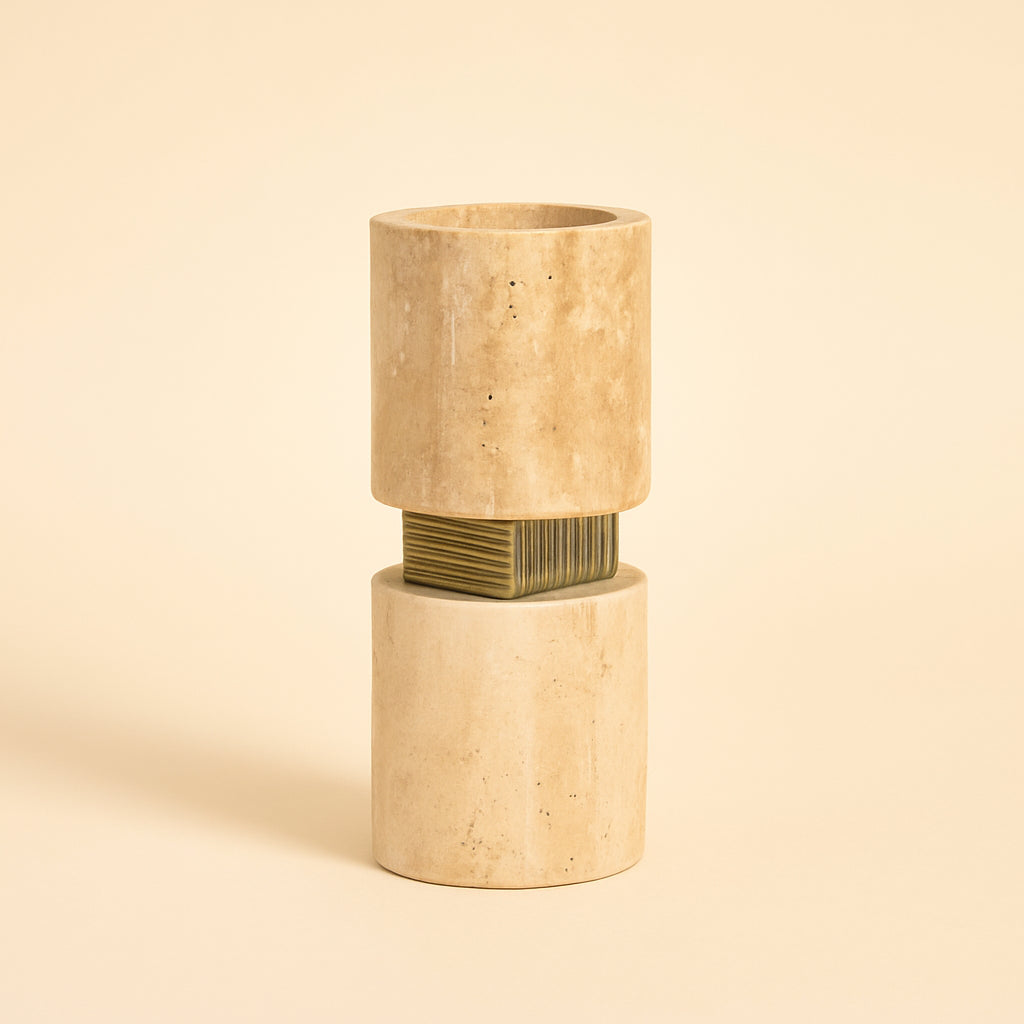 Candle holder Boaz beige large