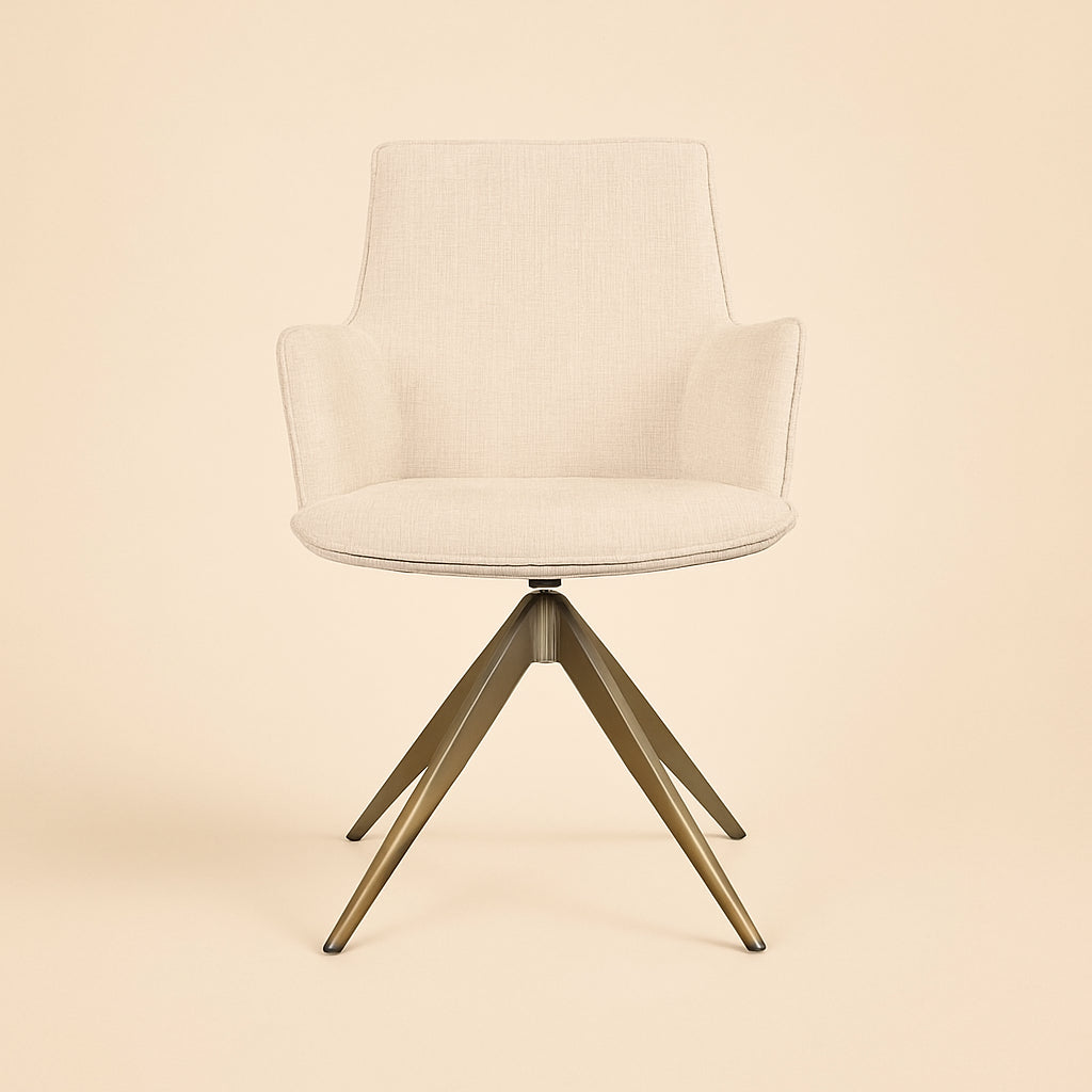 Eetkamerstoel Dakota Niagara Beige Swivel With Arm