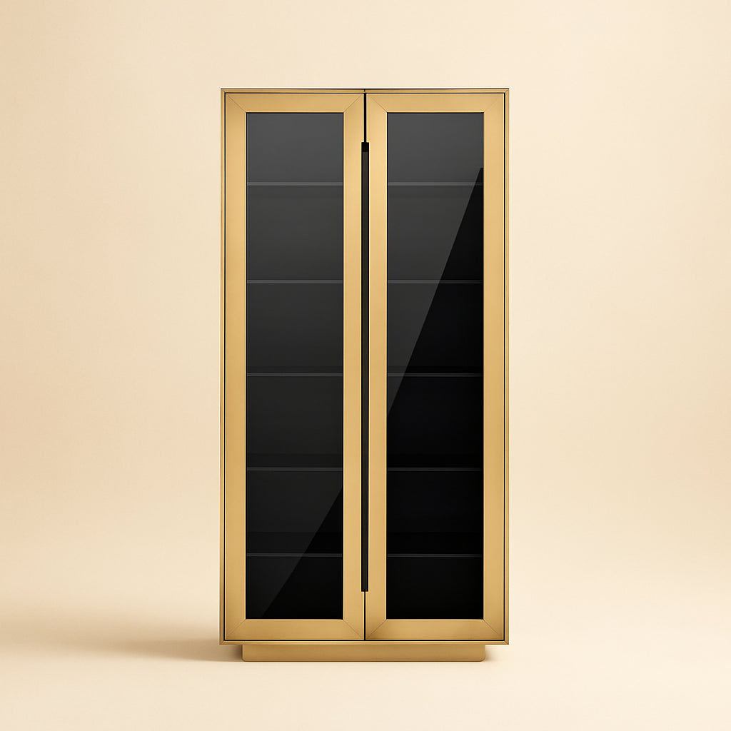 Opbergkast Finsbury Black/gold