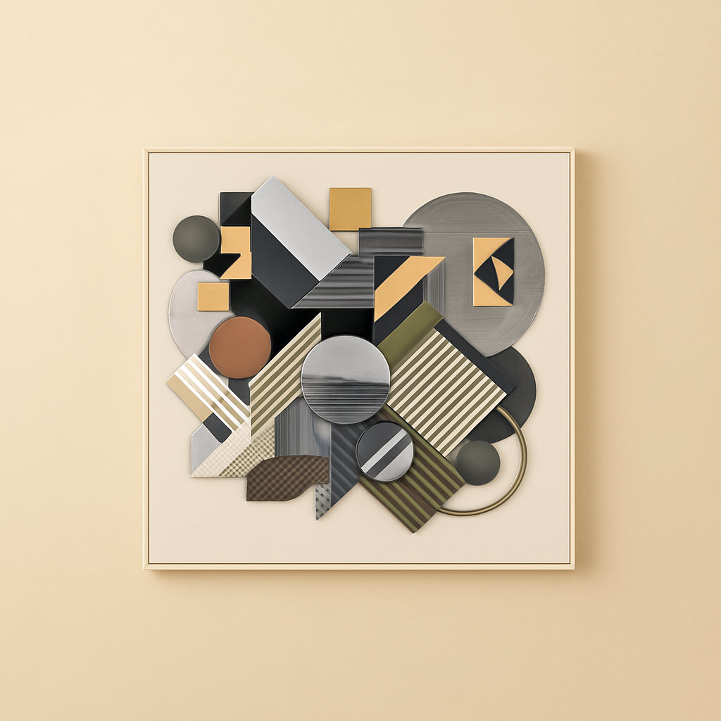 Wall Art 3d Block Black/gold