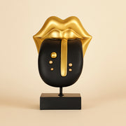 Decoratief Object Tongue Black/gold