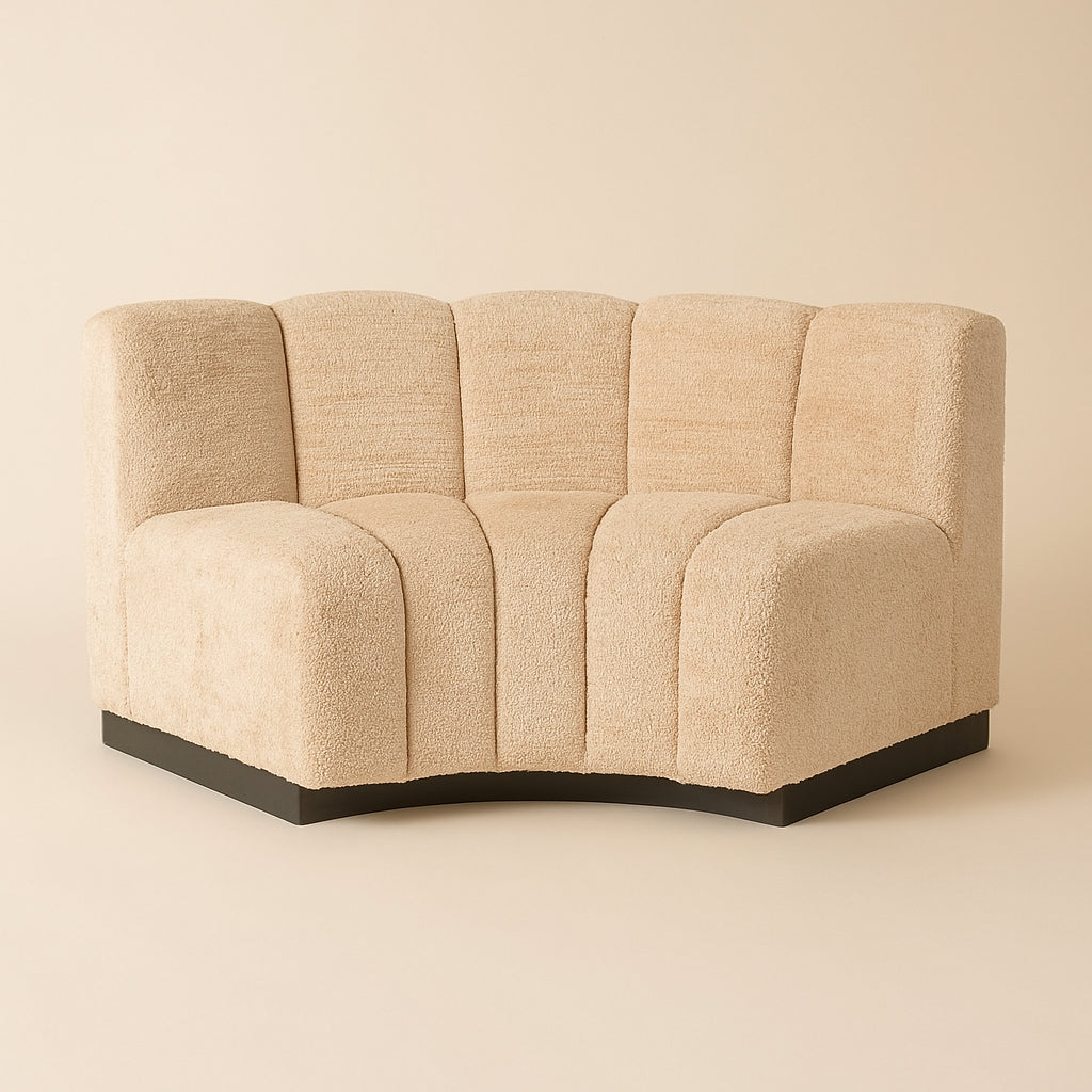 Eetkamer Bank Hillpark Lovely Beige Round Corner
