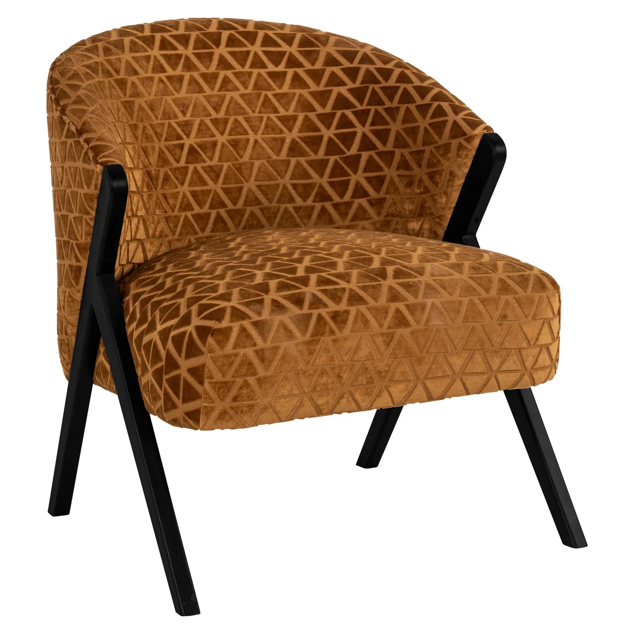 Lounge stoel Mia old gold triangle