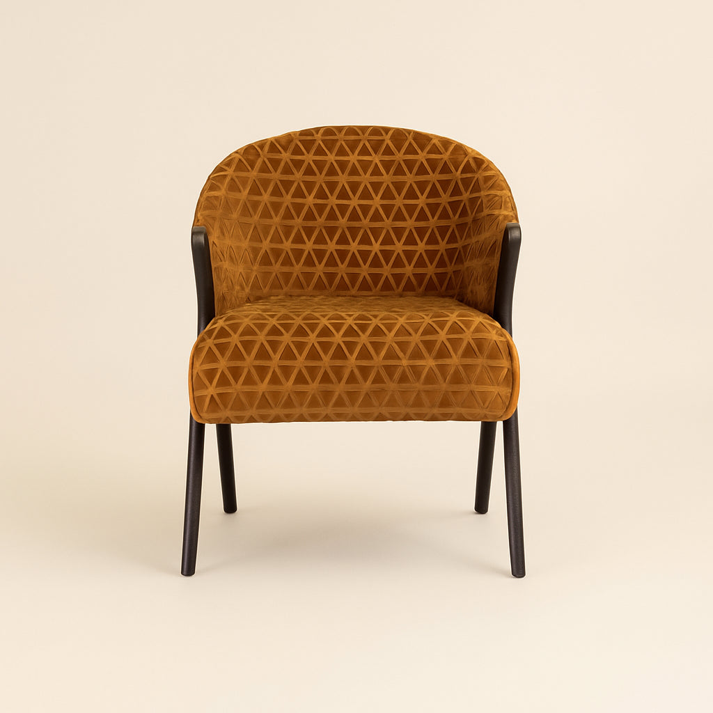 Lounge stoel Mia old gold triangle