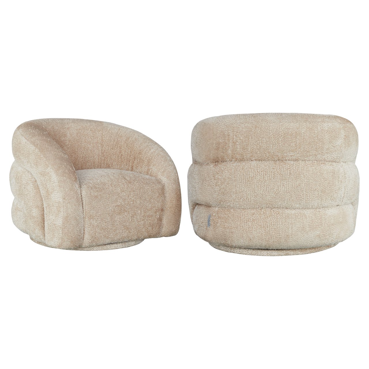 Lounge chair Arcus lovely beige swivel