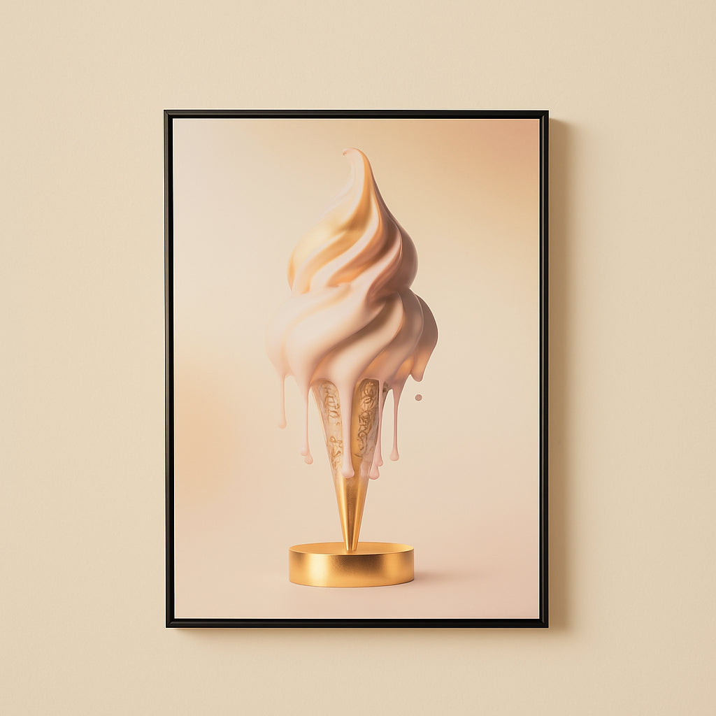 Wall art Icecream gold