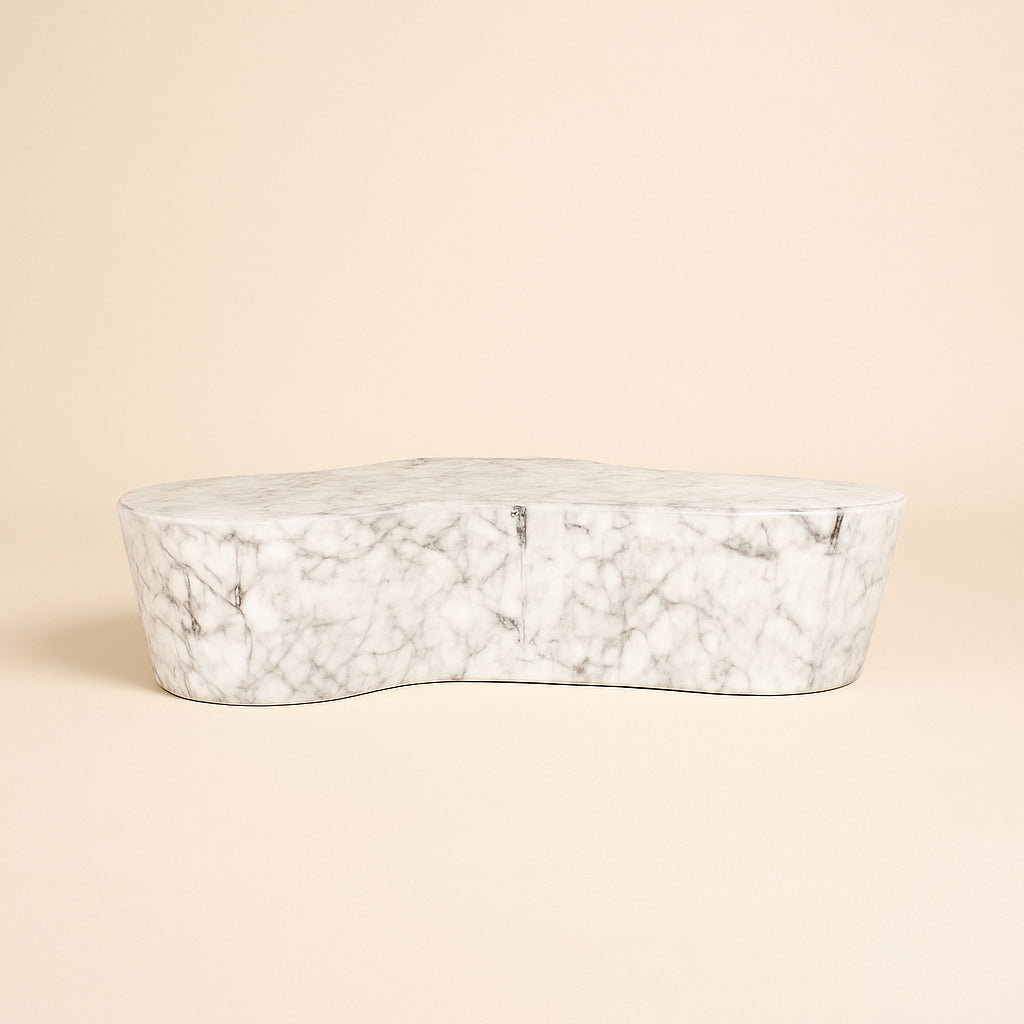 Buiten Salontafel Rockyard White Marble Look