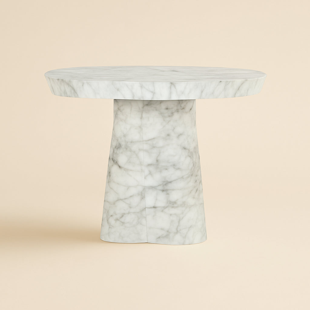 Outdoor Eettafel Rockyard White Marble Look 100ø