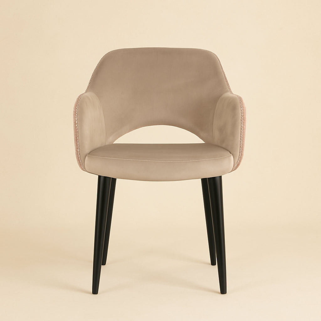 Eetkamerstoel Giovanna Trendy Rose / Khaki Velvet