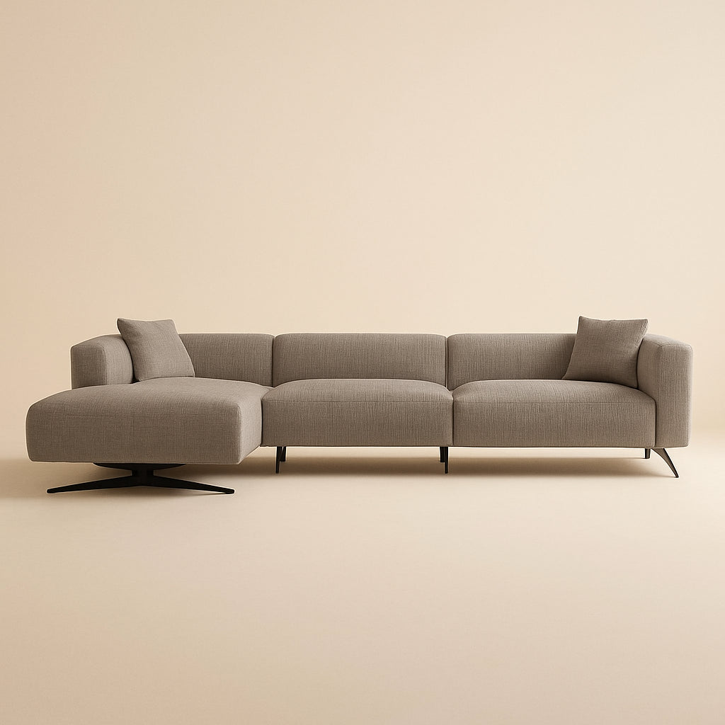 Bank Hoxton Lovely Beige 3-seater + Lounge Left