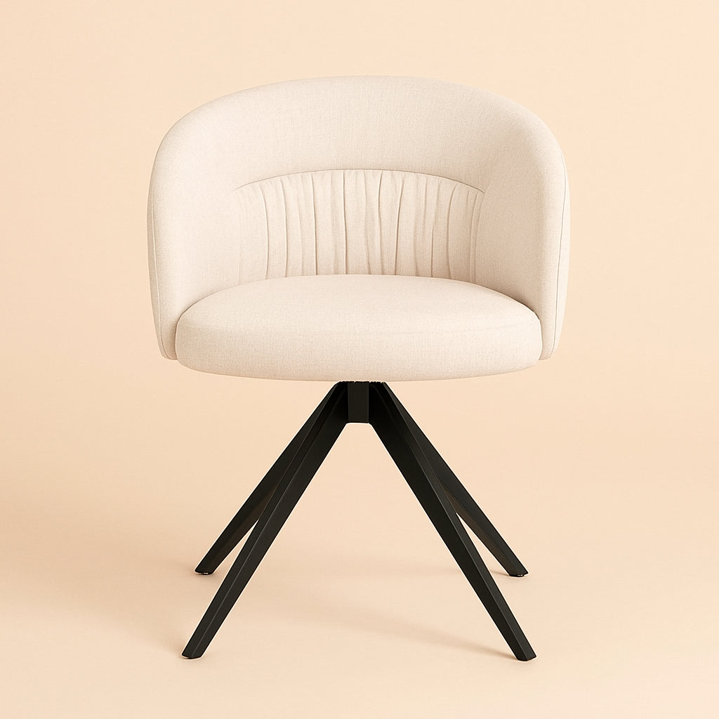 Eetkamerstoel Olivia ecru miami swivel