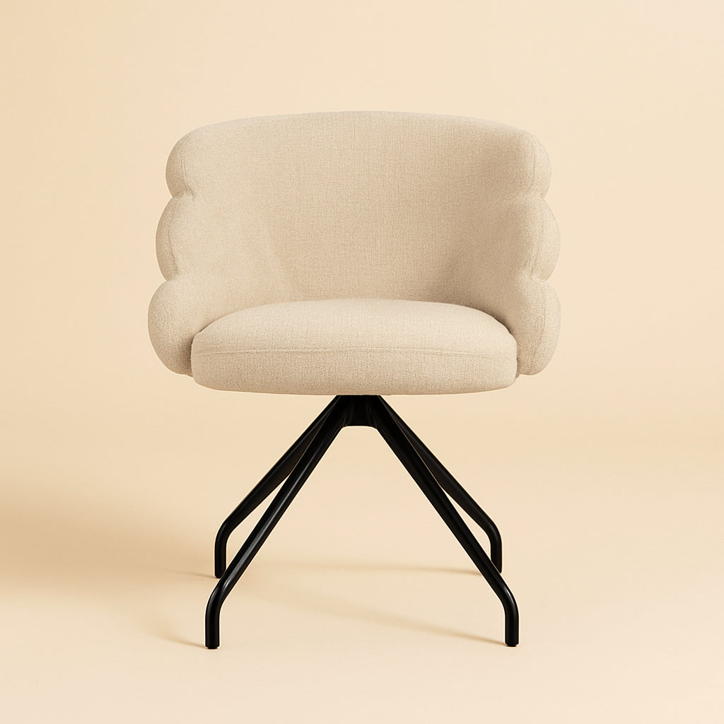 Eetkamerstoel Kayla Cream Unicorn Swivel